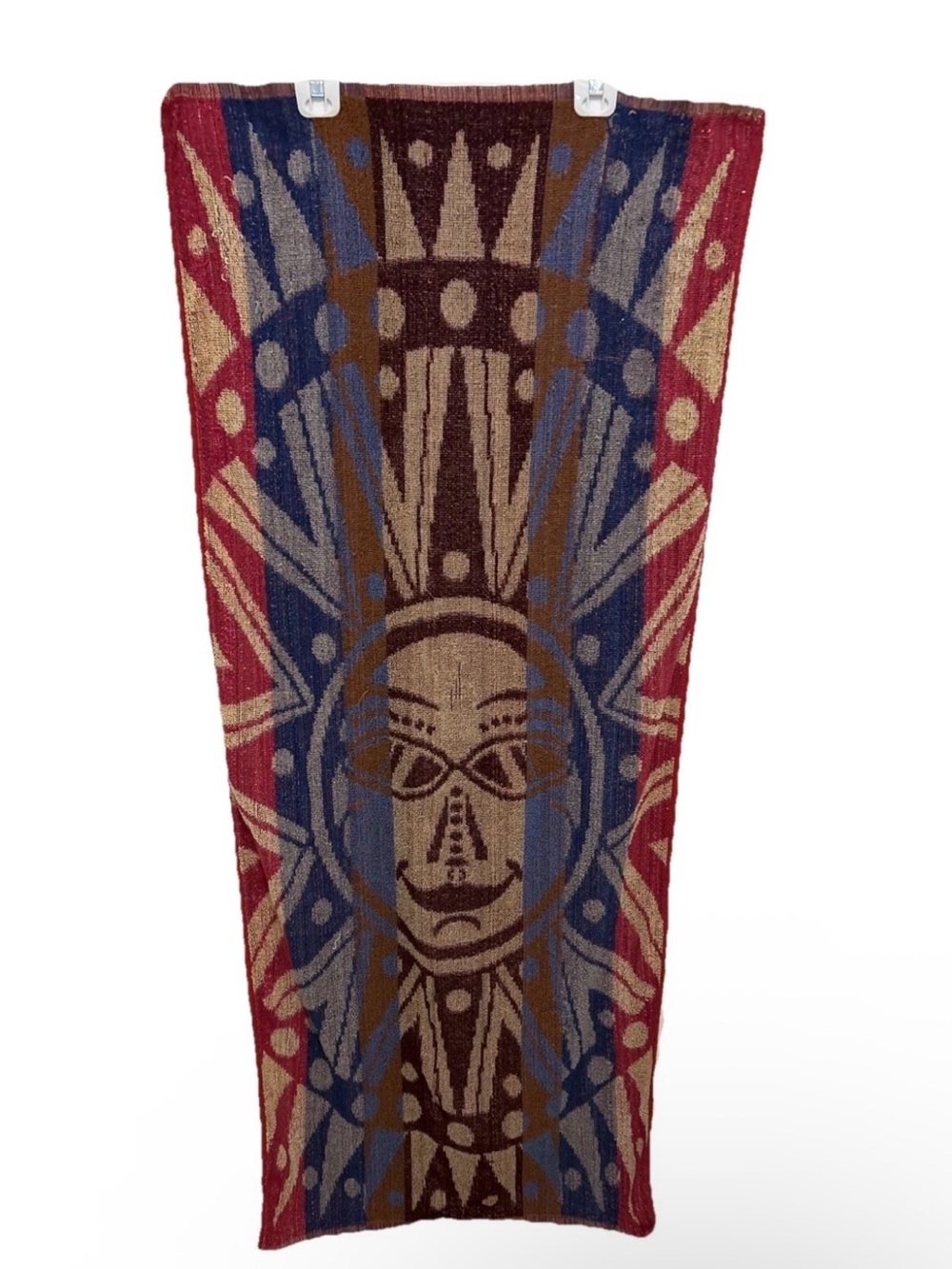 Kaufman Vintage Beach Towel Sun Face Aztec